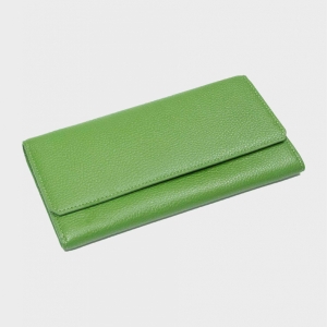 Ví da bò nữ 3 GẤP nhiều màu CÓ DÂY ĐEO