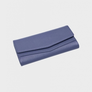 Ví da cầm tay 3 GẤP NẮP XÉO nhiều màu